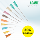 Aiguilles Agani Terumo 20G 0.9x25mm, Jaune, Boîte de 100