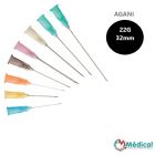 Aiguilles Agani Terumo 22G 0.7x32mm, Noir, Boîte de 100