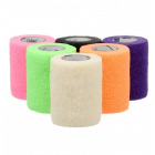 Bande de contention cohésive élastique Coban 3M Couleur Fluo (rose. orange. vert fluo. violet. blanc. noir) 7.5 cm x 450 cm, par 6 paires