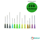Aiguilles Microlance BD 21G 0,80x50mm Vert, boîte de 100