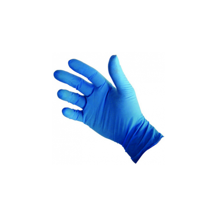 Gants Vinyle Bleu poudrés Taille S (Boite de 100) - FM Medical