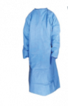 Blouse médicale Imperméable à usage unique 40grs/m2 avec lien, Bleu clair, sachet de 10