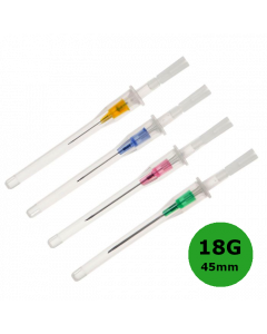 Cathéter court Introcan Certo, 18G 45mm, Vert, B.Braun, la boîte de 50