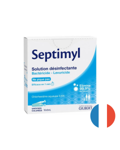 Chlorhexidine aqueuse 0,5% en unidose 5ml Septimyl Gilbert, Boîte de 10