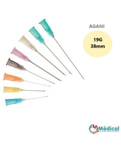 Aiguilles Agani Terumo 19G 1.1x38mm, Crème, Boîte de 100