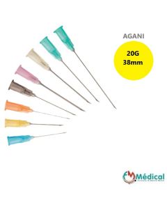 Aiguilles Agani Terumo 20G 0,9x38mm, Jaune, Boîte de 100