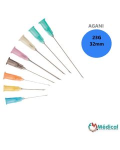 Aiguilles Agani Terumo 23G 0.6x32mm, Bleu, Boîte de 100