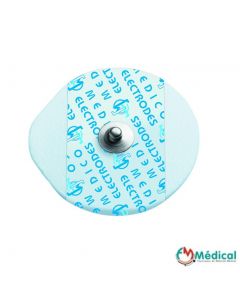 Électrode pré-gélifiée, gel solide support mousse, Diam 50mm, bouton pression, sachet de 60