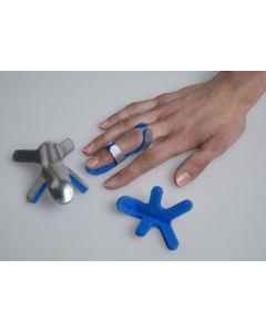 Attelle forme grenouille aluminium/mousse Taille M