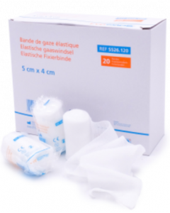 Bande de gaze extensible 5 cm x 4 m, l'unité