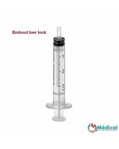 Seringue 3 Corps 3ml, embout Luer Lock Omnifix BBraun, boîte de 100