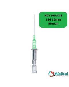 Cathéter court Introcan Certo, 18G 32mm, Vert, B.Braun, la boîte de 50