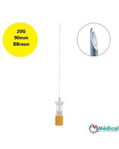 Aiguilles ponction lombaire 0,9x90mm 20G Jaune SPINOCAN BBraun, boîte de 25