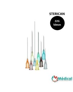 Aiguilles hypodermiques 22G 0.7x50mm, Noir, Sterican BBraun, Boîte de 100