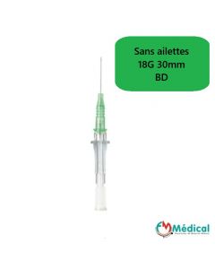 Cathéter court droit BD Insyte 18G - 30 mm Vert, boîte de 50