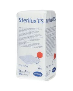 Compresses de gaze non stériles 12 plis 17 fils 7,5 x 7,5 cm, le sachet de 100