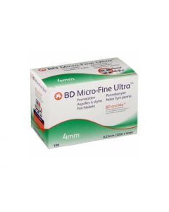 MICRO-FINE ULTRA™ aiguilles stériles 32 G 0.23 x 4 mm , pour stylos injecteurs Boîtes de 100.