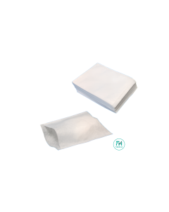 Gant de toilette en non tissé blanc gaufré à U.U, sachet de 50