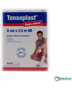 TENSOPLAST Bande adhésive élastique 8cm x 2.5M