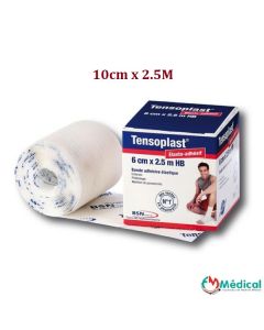 TENSOPLAST Bande adhésive élastique 10cm x 2.5M