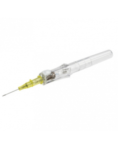 Cathéters sans ailettes 24G 0,7mm x 19mm, Jaune BD Insyte Autoguard, boîte de 50