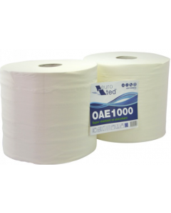 Bobine industrielle d'essuyage, 1000 formats, Lot de 2
