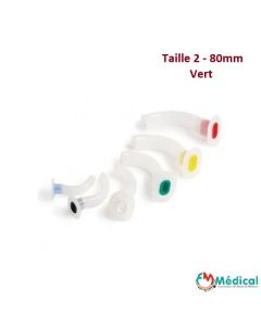 Canule de Guédel stérile taille 2 - 80mm, vert, à l'unité