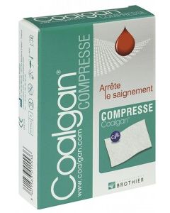 Coalgan Compresse hémostatique base alginate, 3x5cm, Boite de 5