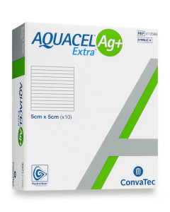AQUACEL® Ag+ Extra - Taille 5 cm x 5 cm , boîte de 10