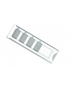 Pilulier blanc journalier 21x6x1cm, 4 cases, l'unité