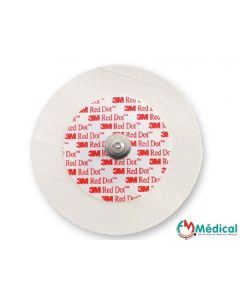 Electrodes 3M Red Dot - gel solide - Adulte Ø 6,0 cm Micropore