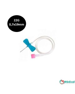 Microperfuseur à ailettes SURFLO, 22G - 19mm, Noir, tubulure 30cm, boîte de 50