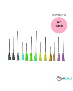 Aiguilles Microlance 3 BD 18G 1.2x40mm Rose, boîte de 100