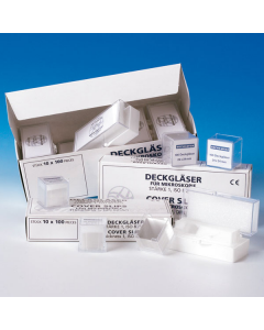 Lamelles couvre objet 24 x 60 mm non calibrées, la boîte de 100.