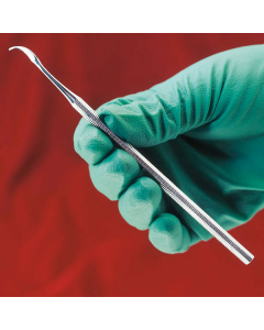 Curette pleine, en forme de languette, en inox