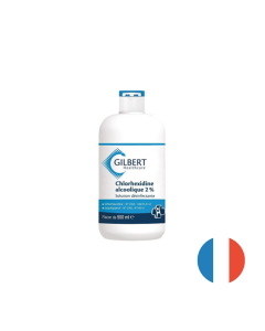 Chlorhexidine alcoolique incolore 2%, flacon de 500ml 