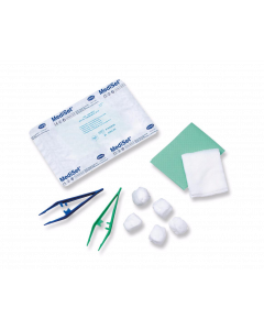 MEDISET N°4 B 3 alvéoles, 5 tampons, 2 pinces anat., 1 champ imp. 38x45cm, l'unité
