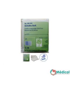 Carrés d'essuyage Octolin Soft 30 cm x 37 cm Sachet de 50