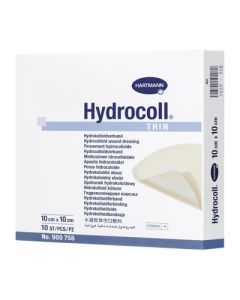 Pansement hydrocolloide Hydrocoll thin Hartmann, 10 cm x 10 cm, la boîte de 10