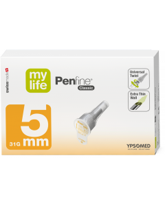 Aiguilles PENFINE 31G 0.25x5mm, jaune, la boite de 100