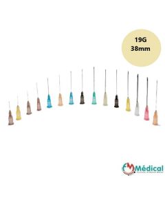 Aiguilles hypodermiques 19G 1,1x40mm Crème, DispoFine Zarys, boite de 100