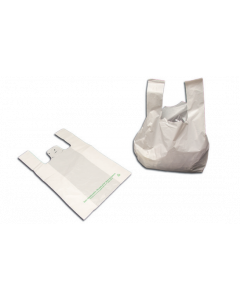 Sac à bretelles 38x45cm blancs "réutilisable", sachet de 500