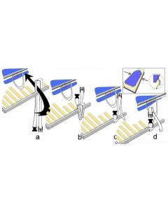 LIAISONS KIT 3 PIECES 4 POINTS D'ANCRAGE DONT 2 SECURISES SOUS LE SOMMIER