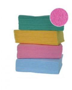 Lavette en Non-tissé 38x40cm Jaune sachet de 10 pièces