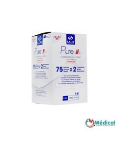 Compresses non-tissé stériles 7.5 cm x 7.5 cm, boîte de 75 sachets de 2 compresses