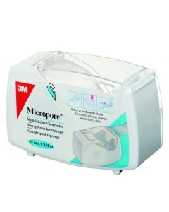 Micropore avec dévidoir hermétique blanc 1530P-1D - 2,5cmx9,14m