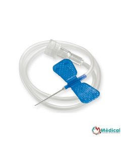 Microperfuseur à ailettes Mirage, 23G, 0.60 x 19 mm, bleu, boite de 100