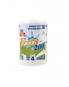 Essuie-tout blanc 200 formats , le colis de 9 rouleaux