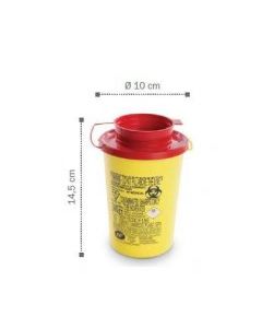 Container, collecteur d'aiguilles 0.6L DASRI AP Ø 10 x 14.5cm, base ronde