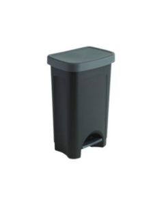 Poubelle Step 50 litres noir anthracite
